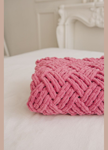 В'язаний плед покривало в дитяче ліжко візочок дівчинці S=80х100 см подарунок новонародженій No Brand (369505295)