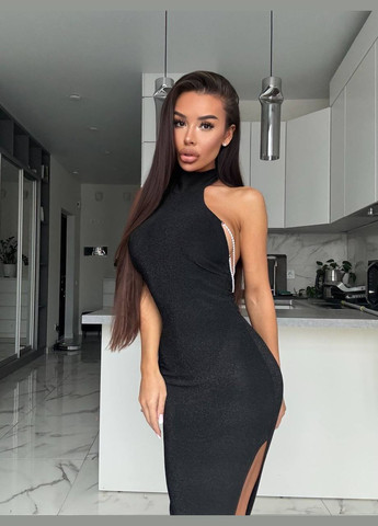 Чорна святковий, коктейльна, кежуал, відвертий, джинсова, вечірня сукня жіноча No Brand однотонна