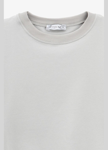 First Kids свитшот однотонный для мальчика 0128 134 см светло-серый shop (2000990974662) однотонный светло-серый повседневный хлопок