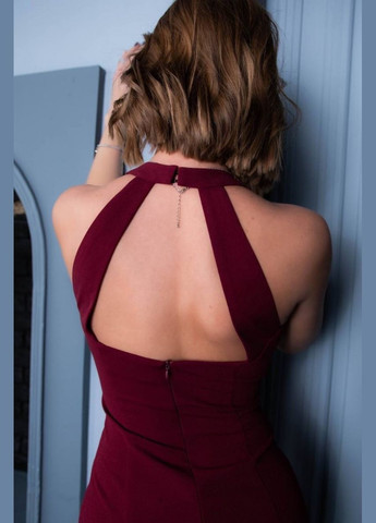 Бордовое коктейльное платье WINN однотонное