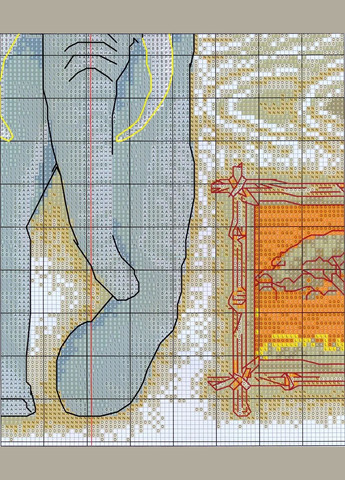 Набір для вишивання за нанесеною на канву схемою "African elephant". AIDA 14CT printed 45*44 см Joy Sunday (313613664)