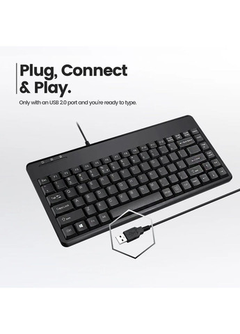 Міні-клавіатура з USB-кабелем німецька розкладка чорний Perixx PERIBOARD Amazon (344450588)