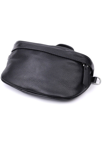 Женская сумка через плечо в классическом цвете из натуральной кожи 22655 Черный Vintage (297983195)