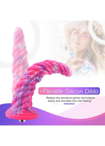 Фантазійний фалоімітатор 10.12 для секс машин Silicone Dildo rose Monster Series KlicLok штучний член для секс машин Hismith (298350006)