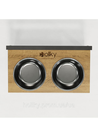 Миски на регульованій підставці для середніх собак Flex M (2 × 0.85 л) FM-422530-GRNT Hollky (365652765)