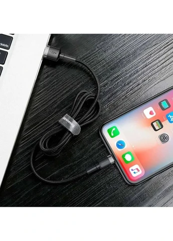 Кабель Charging & Data Sync Cable USB to Lightning 2.4A 1м grey (CALKLF-WG1) Baseus (384224669)