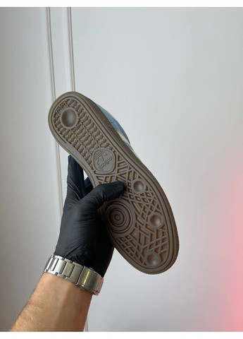 Голубые демисезонные кроссовки мужские и женские adidas spezial handball blue white | адидас специал голубые No Brand