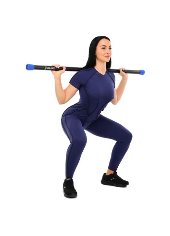 Палка гімнастична Бодібар Body Bar FI-5457-7 вага 7кг чорний Zelart (352773676)