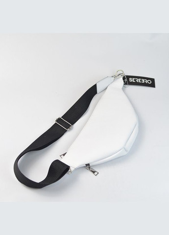 Біла жіноча шкіряна нагрудна поясна сумочка бананка на блискавці Serebro (306642385)