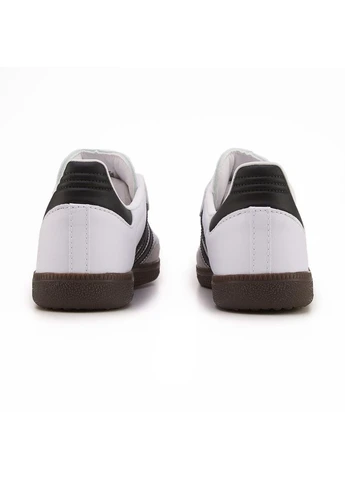 Білі кросівки чоловічі adidas samba white black gum адідас самба білі демісезон No Brand