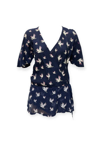 Тёмно-синяя блуза темно-синий Tom Tailor