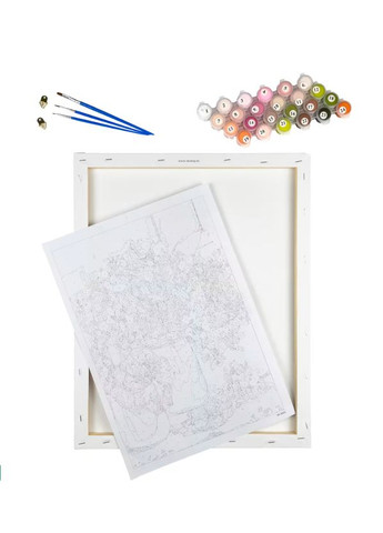 Картини з цифр для дітей Квіткова колекція 20х20см полотно на підрамнику HH7044 Strateg (309559982)