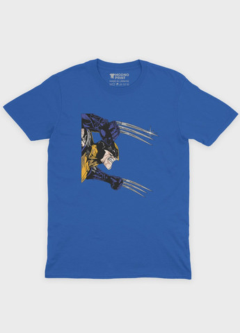 Синя демісезонна футболка для хлопчика з принтом супергероя - росомаха (ts001-1-brr-006-021-003-b) Modno