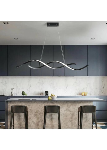 Люстра світлодіодна підвісна LED світильник для квартири на стелю ледве 26968 Чорний 25-100х14х103 см. Sunnysky (335975088)