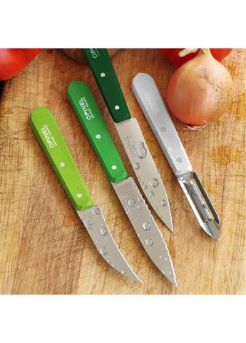 Кухонный набор Ножей 4 предмета No.112 — 115 "Essentials Natural" (001709) Нержавеющая сталь Opinel (365820357)