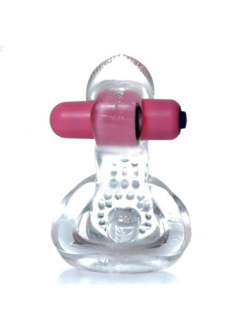 Виброкольцо на член в виде языка прозрачного цвета "tongue vibro cock ring" Boss Series (312485251)