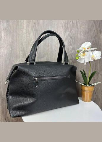 Жіноча міська сумка зміїна крокодил під рептилію Чорна матова No Brand (298996947)