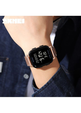 Годинник з водонепроникністю 50 м чорний і рожеве золото для чоловіків і жінок електронні з будильником ProDobro (367265601)