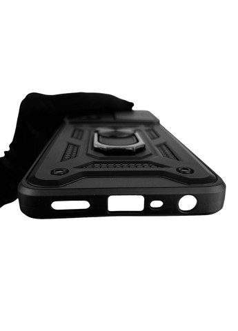 Чохол для A58 4G броньований з кільцем зі шторкою на камеру на оппо а58 4г чорний rg1 Oppo (366023101)