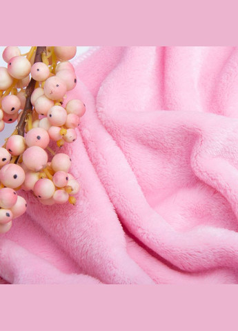 Тканина махрове полотно Велсофт, 175 см, 400 г/м2, м'яка тканина для пледів, халатів, піжам, покривал рожева IDEIA (315150687)