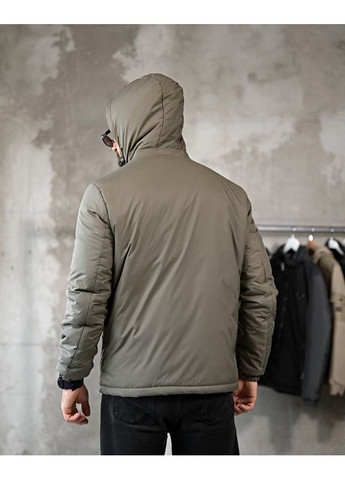 Оливкова (хакі) демісезонна демісезонна чоловіча куртка плащівка хакі No Brand