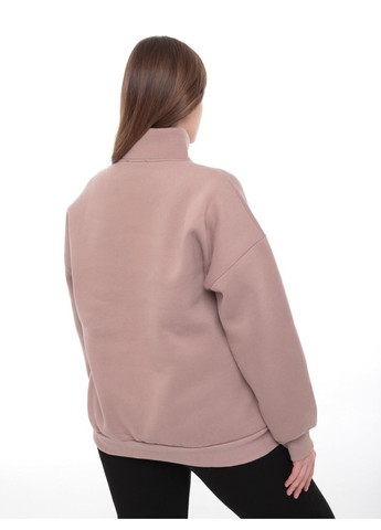 Бежевий світшот жіночий бежевий на флісі воріт на блискавці JEANSclub однотонний (302879227)