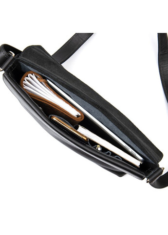 Шкіряна чоловіча прямокутна сумка 11429 Чорний Grande Pelle (298567042)