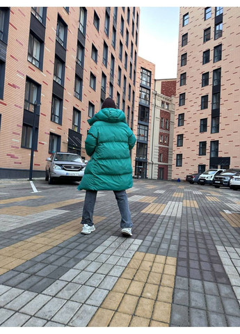 Зеленый демисезонный Пуховик Style Point