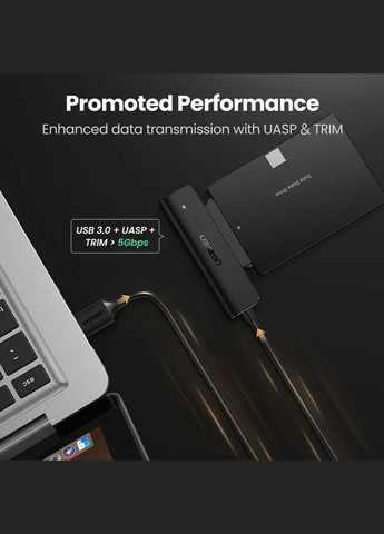 Переходник CM321 с USB 3.0 на SATA для дисков HDD, SSD 2.5' (70609) Ugreen (300523757)