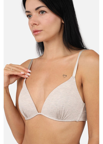 Світло-сірий бюстгальтер трикутник жіночий колір світло-сірий цб-00278920 No Brand трикотаж