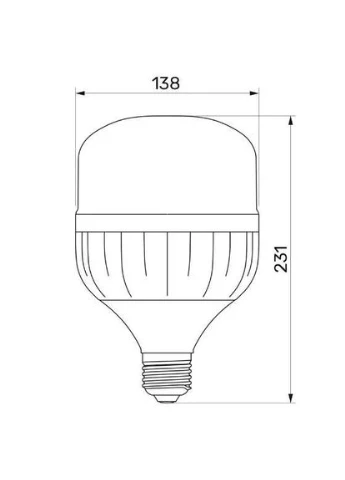 Лампа A138 50W E27 6500К 175-265 V LED Titanum (1275827) Videx (367060618)