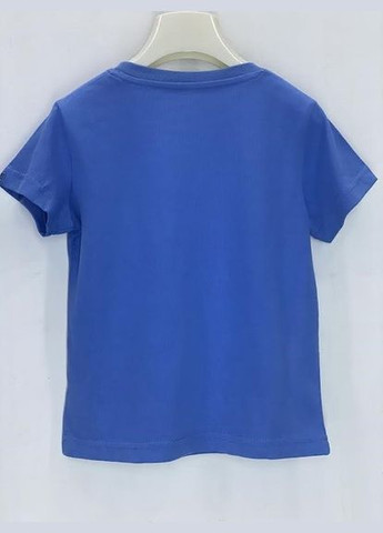 Голубая летняя футболка No Brand