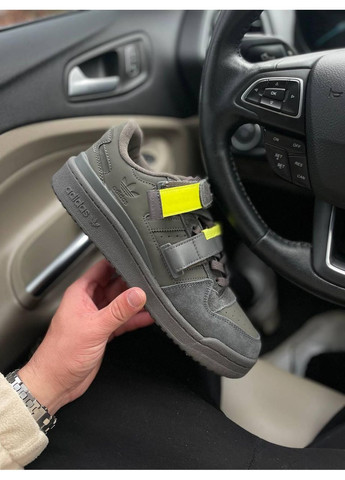 КРОССОВКИ ЖЕНСКИЕ ADIDAS FORUM BLACK YELLOW АДИДАС ФОРУМ No Brand чёрные демисезоны (369391261)