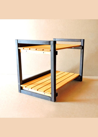 Етажерка розбірна з дерева Брістоль 2 каррі (МЕБ-000223) No Brand (327866740)