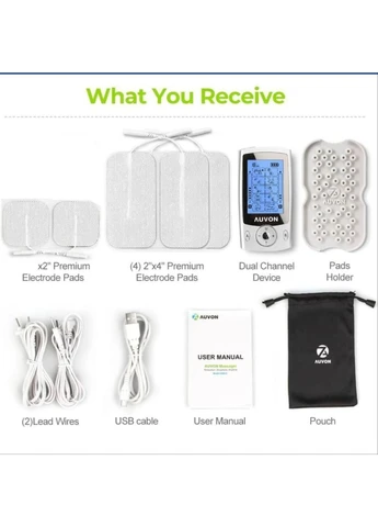 Двухканальный мышечный стимулятор AUVON TENS Unit с 20 режимами, Amazon, Германия No Brand (400404978)