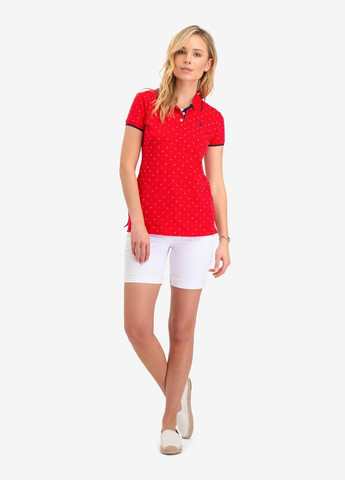 Женская футболка поло RACING RED XS красная U.S. Polo Assn. (294754040)