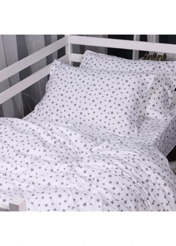 Постільна білизна 016 White Stars Фланель 160x220 (ek41230) Mirson 016 White Stars Фланель 160x220 Полуторний Євро (392384928)
