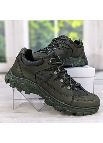 Оливковые (хаки) демисезонные кроссовки мужские демисезонные эко-кожа Dago