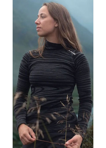 Термокофта Warm Wool 200 Roll Neck W’s Black otion Aclima (366545422)