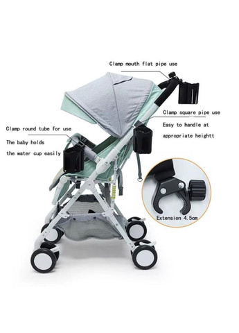 Крючок-карабин держатель для бутылки, телефона и сумок на коляску и автокресло 1 шт Черный Lencent (354821991)