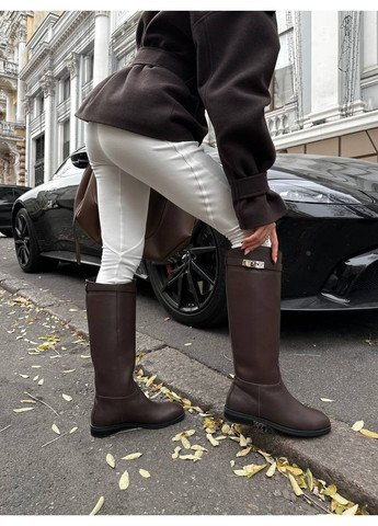 Зимние стильные женские сапоги No Brand с пряжкой