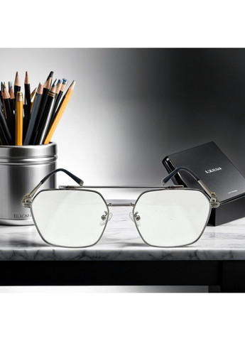 Прямокутні окуляри для комп'ютера хром No Brand (304293457)