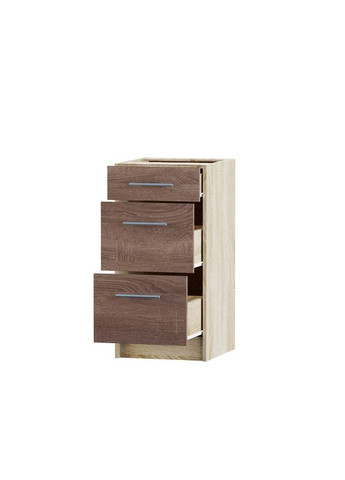 Кухонный модуль на 3 ящика Эверест Эко 400 дуб сонома/трюфель (без столешницы) 40х46х82 см (DTM-2783) Еверест (346534969)