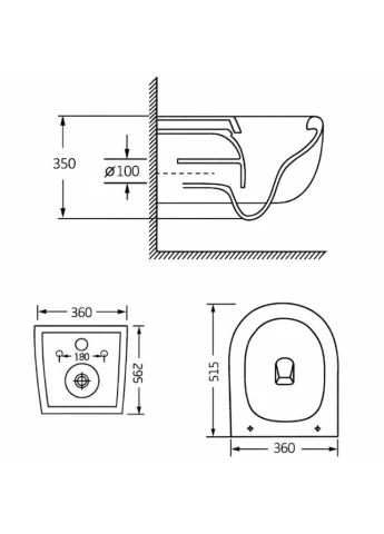 Унітаз підвісний Taurus Ultra Quiet, з сидінням Slim Duroplast / Soft-close / Quick Release QTTAU26W49116 Qtap SD00055240 (385677919)