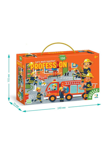 Пазл Профессии Пожарный 150 эл Dodo (322503767)