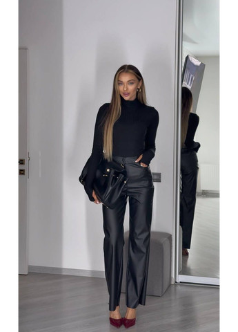 Женские штаны из эко-кожи на флисе Fashion (364485970)