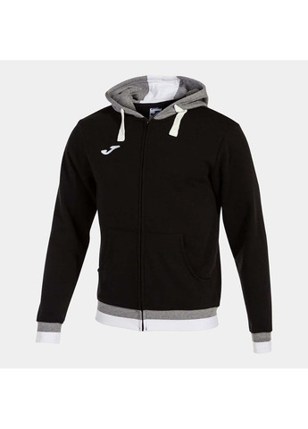 Чоловіча спортивна кофта CONFORT II ZIP-UP HOODIE чорний,сірий Joma (323203000)