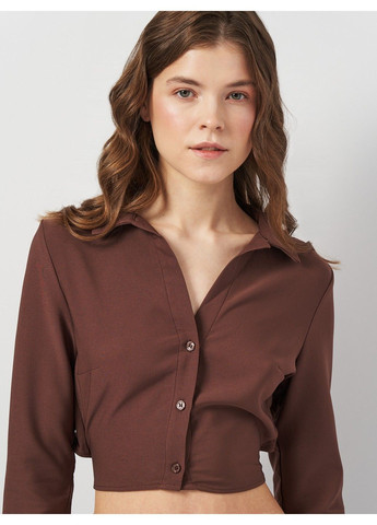Коричневая летняя блуза H&M