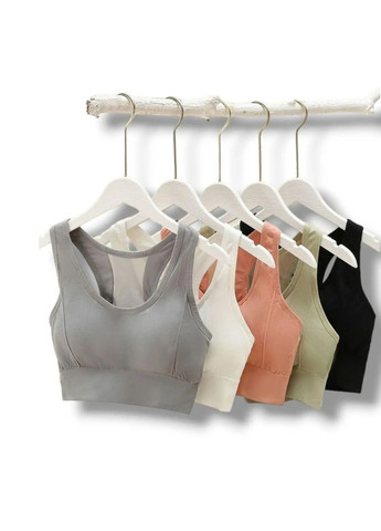 Женский топ Leslie с вырезом на спинке, Спортивный топ для фитнеса и прогулок, Бесшовное белье для женщин No Brand топ Leslie сірий (354331234)