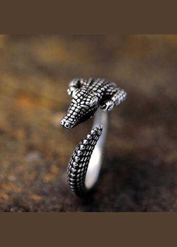 Мила жіноча каблучка з Крокодилом каблучка сріблястий крокодил р. регульований Fashion Jewelry (285110852)